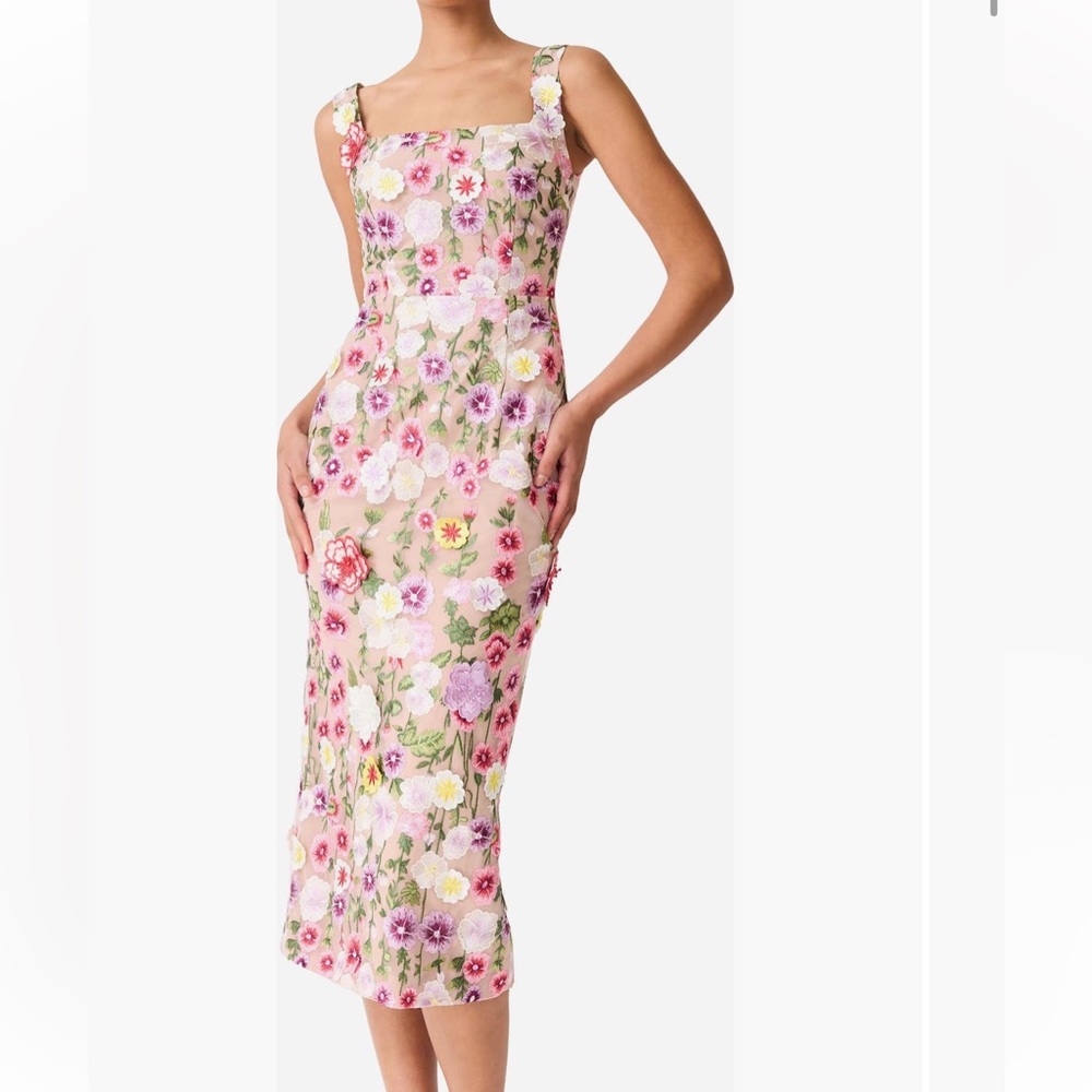 Elliatt Neve floral midi cocktail dress